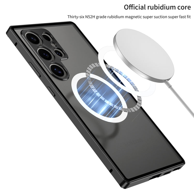 For Samsung Galaxy S24+ 5G Snap Buckle Metal Frame Frosted MagSafe Phone Case