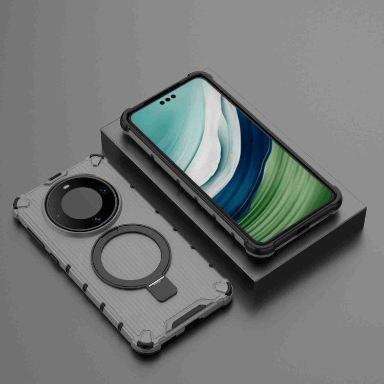 For Huawei Mate 60 Pro Grating Holder Shockproof Phone Case