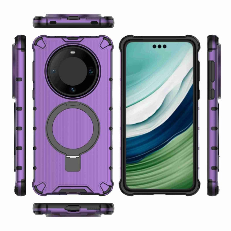 For Huawei Mate 60 Pro Grating Holder Shockproof Phone Case
