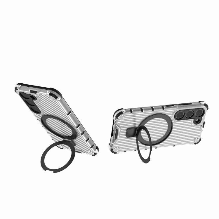 For Samsung Galaxy S23 5G Grating Holder Shockproof Phone Case