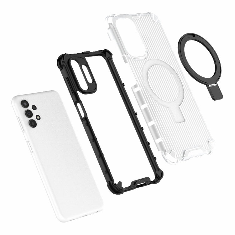 For Samsung Galaxy A13 4G Grating Holder Shockproof Phone Case