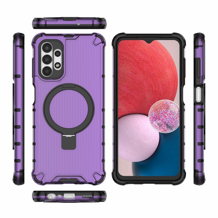 For Samsung Galaxy A13 4G Grating Holder Shockproof Phone Case