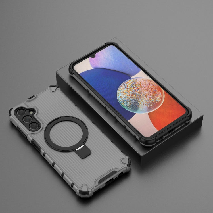 For Samsung Galaxy A14 4G Grating Holder Shockproof Phone Case