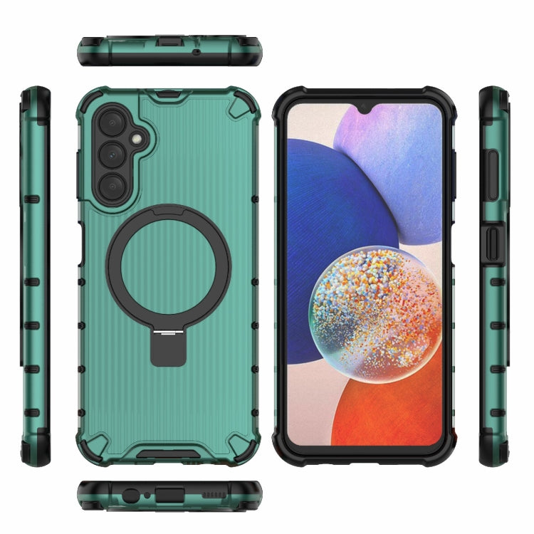 For Samsung Galaxy A14 4G Grating Holder Shockproof Phone Case