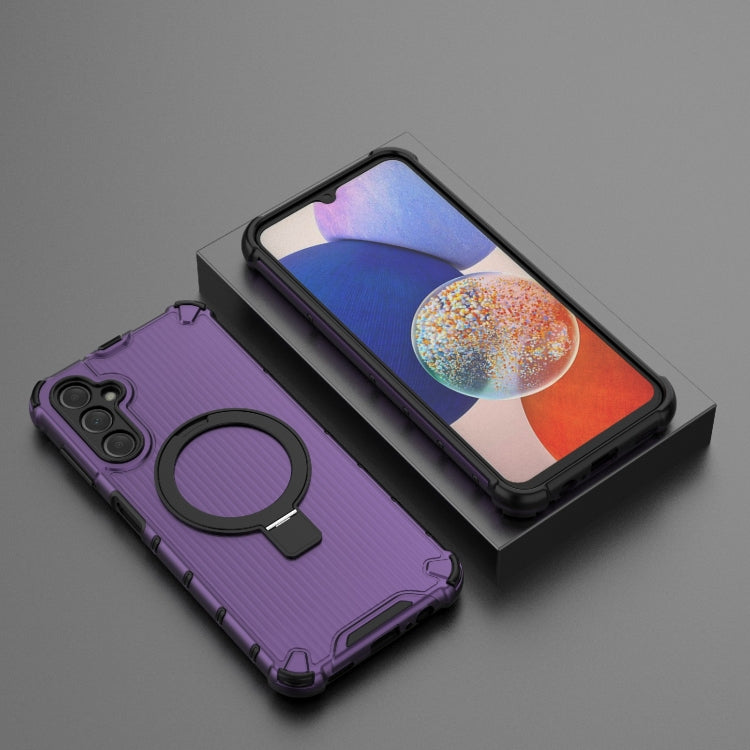 For Samsung Galaxy A14 4G Grating Holder Shockproof Phone Case