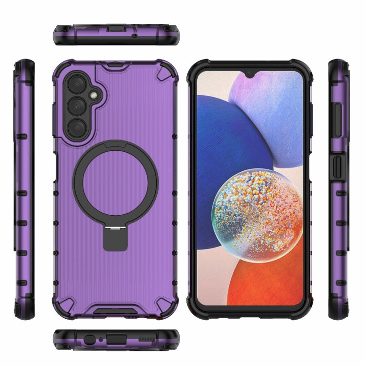 For Samsung Galaxy A14 4G Grating Holder Shockproof Phone Case
