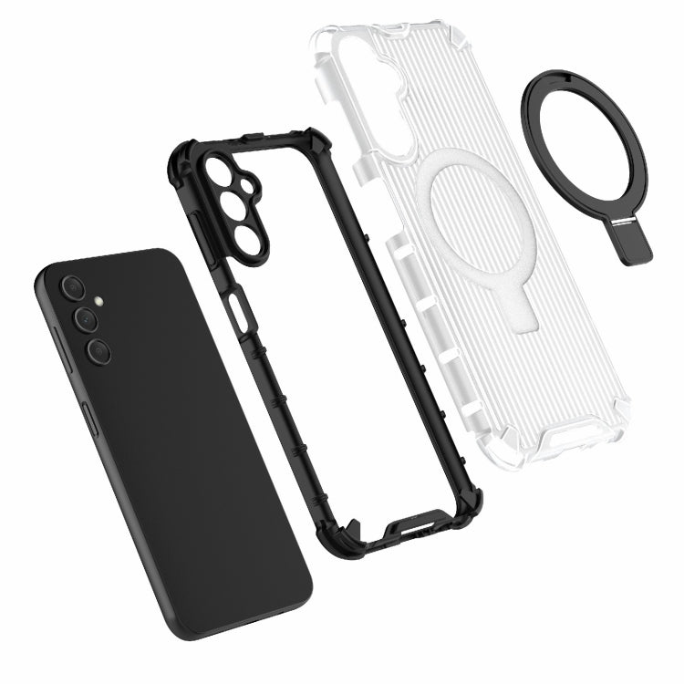 For Samsung Galaxy A14 4G Grating Holder Shockproof Phone Case