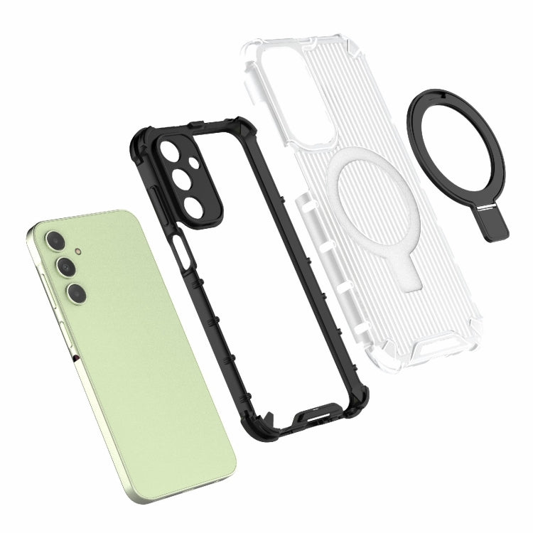 For Samsung Galaxy A25 4G Grating Holder Shockproof Phone Case