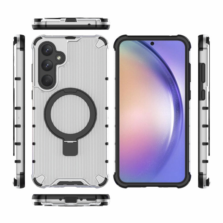 For Samsung Galaxy A35 5G Grating Holder Shockproof Phone Case