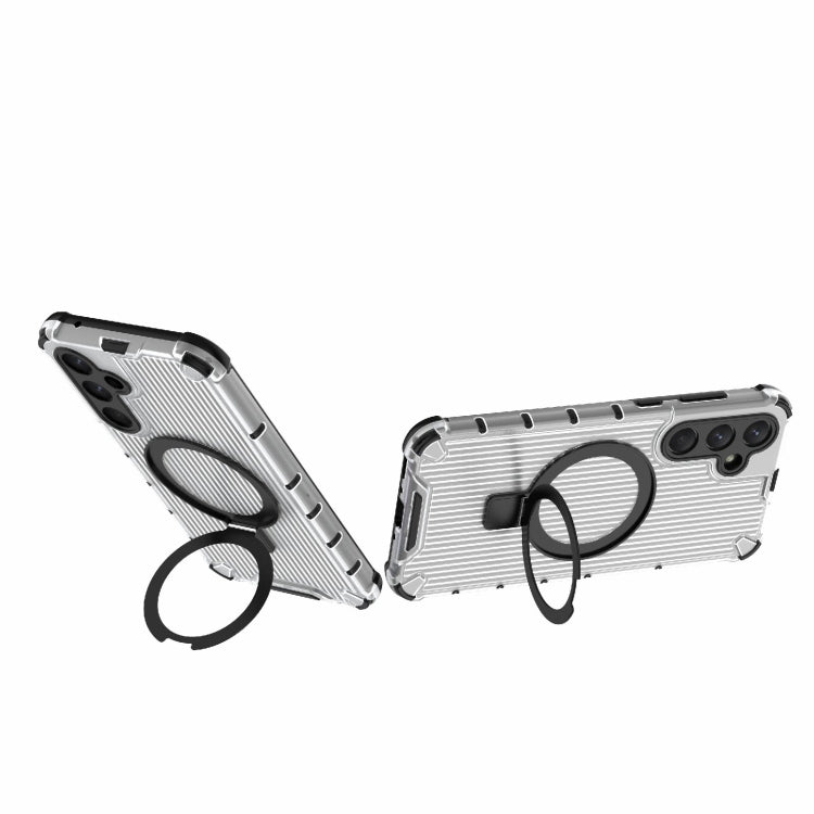 For Samsung Galaxy A35 5G Grating Holder Shockproof Phone Case