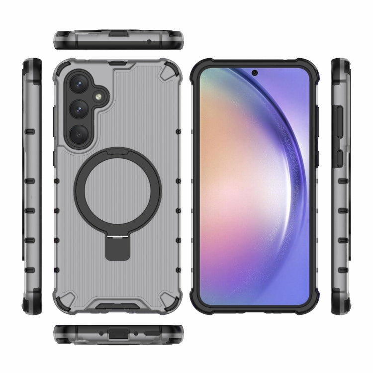 For Samsung Galaxy A35 5G Grating Holder Shockproof Phone Case