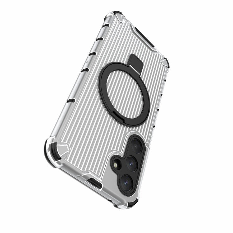 For Samsung Galaxy A35 5G Grating Holder Shockproof Phone Case