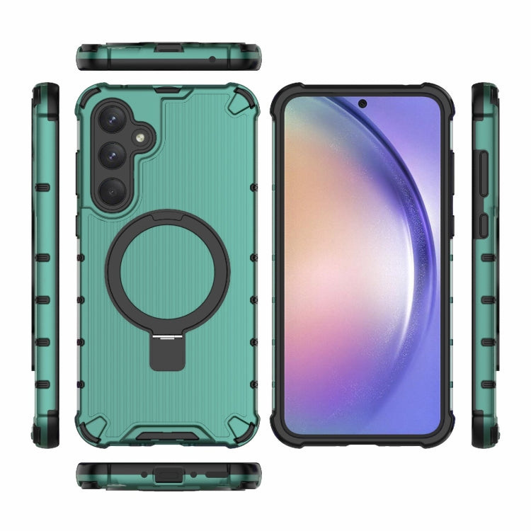 For Samsung Galaxy A35 5G Grating Holder Shockproof Phone Case