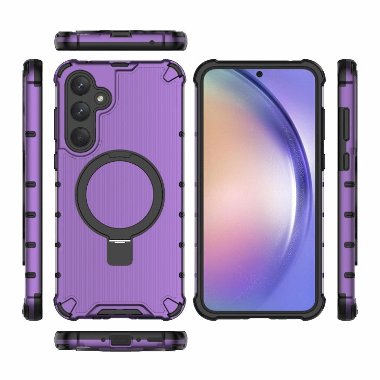 For Samsung Galaxy A35 5G Grating Holder Shockproof Phone Case