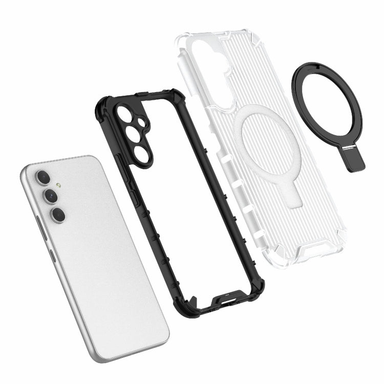 For Samsung Galaxy A54 5G Grating Holder Shockproof Phone Case