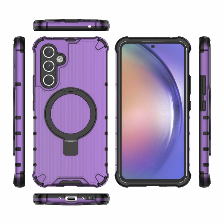 For Samsung Galaxy A54 5G Grating Holder Shockproof Phone Case