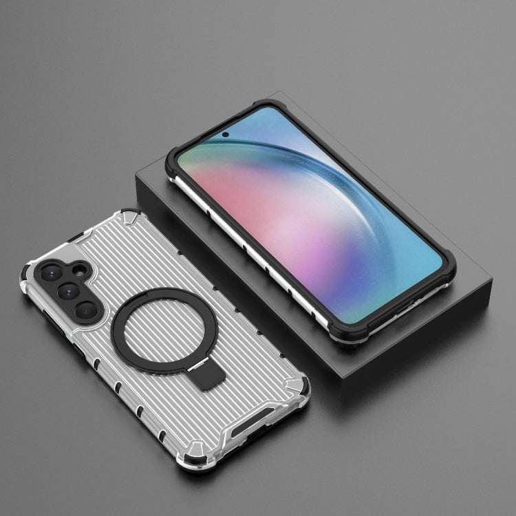 For Samsung Galaxy A55 5G Grating Holder Shockproof Phone Case