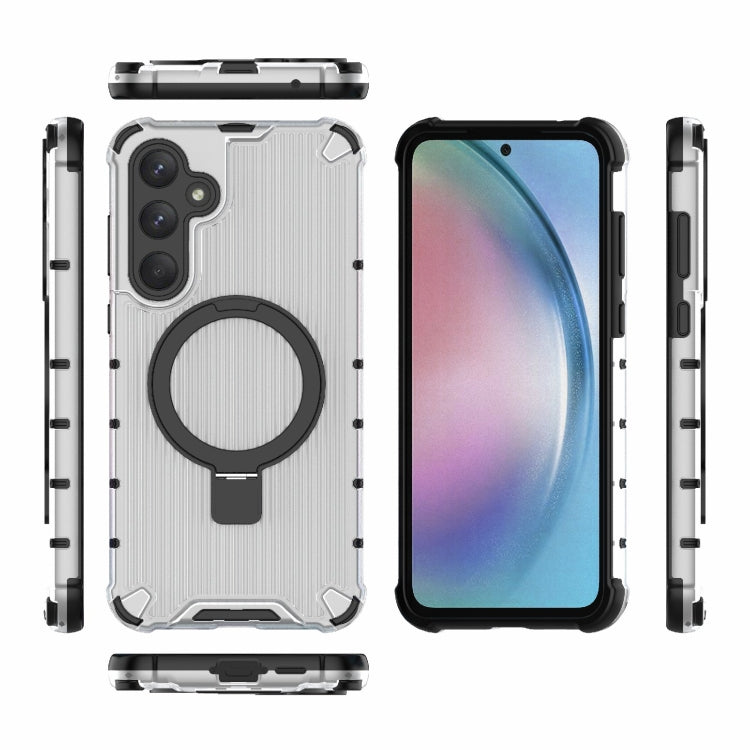 For Samsung Galaxy A55 5G Grating Holder Shockproof Phone Case