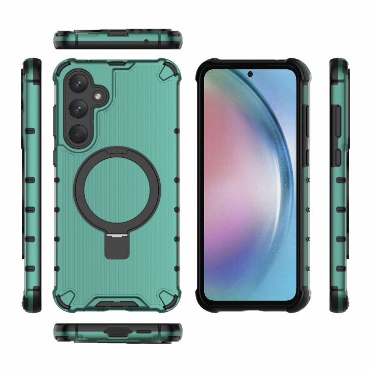 For Samsung Galaxy A55 5G Grating Holder Shockproof Phone Case