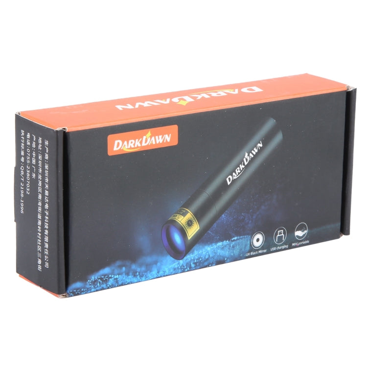 V4-365 Black Lens 365nm Ultraviolet Ray Detection Flashlight - Black