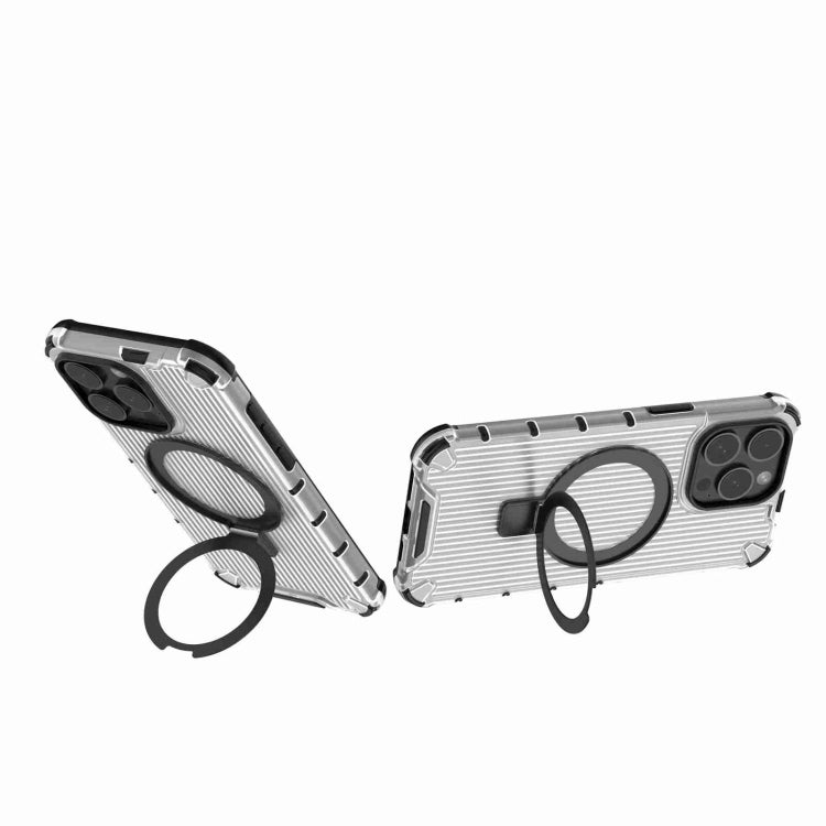 For iPhone 15 Pro Grating Holder Shockproof Phone Case