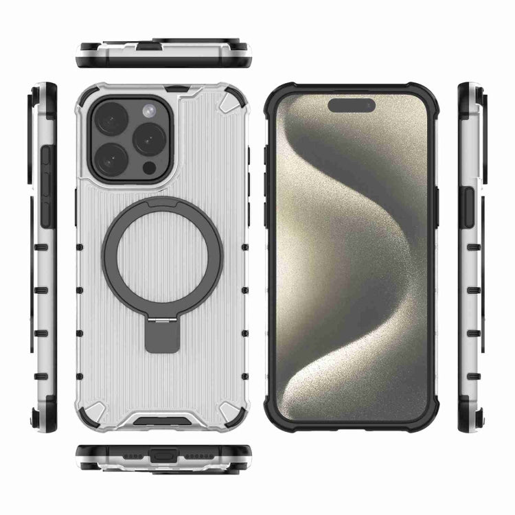 For iPhone 15 Pro Grating Holder Shockproof Phone Case