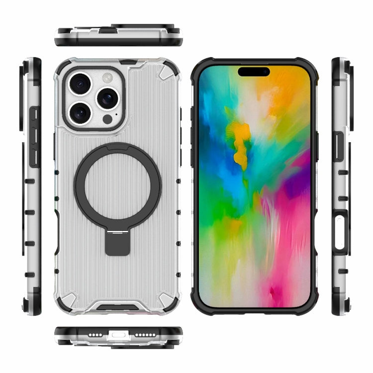 For iPhone 16 Pro Max Grating Holder Shockproof Phone Case