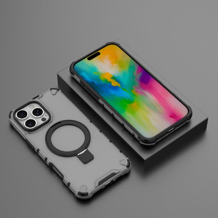 For iPhone 16 Pro Max Grating Holder Shockproof Phone Case
