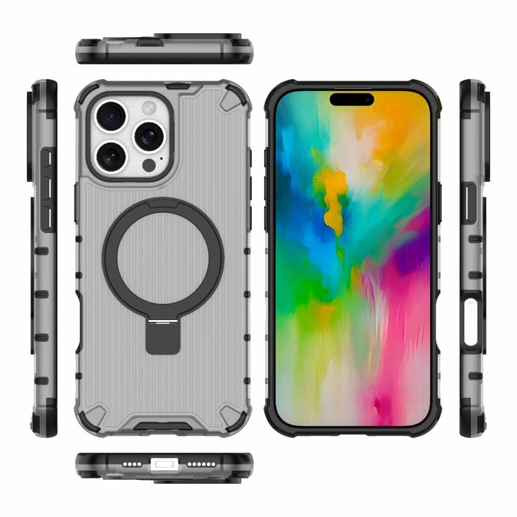For iPhone 16 Pro Max Grating Holder Shockproof Phone Case