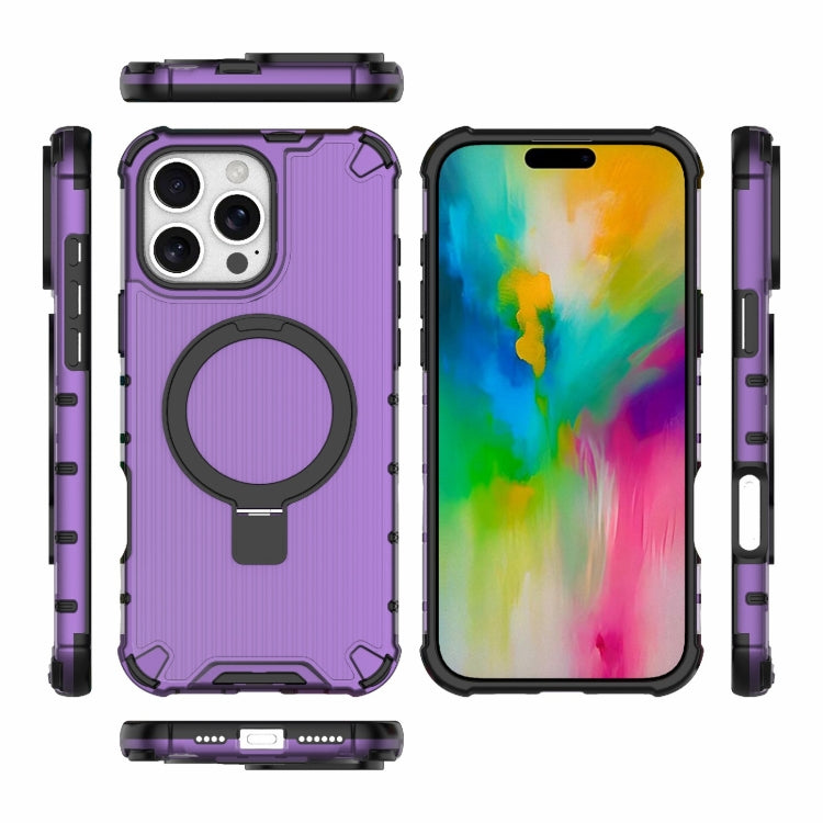 For iPhone 16 Pro Max Grating Holder Shockproof Phone Case