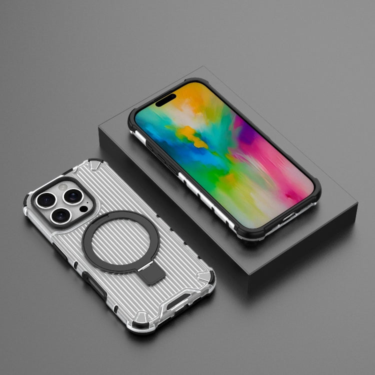 For iPhone 16 Pro Grating Holder Shockproof Phone Case