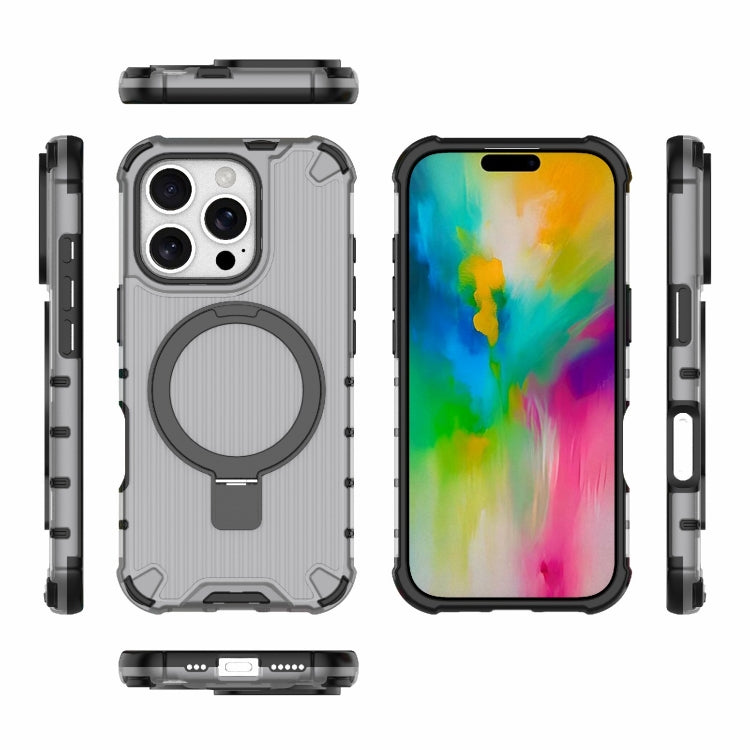 For iPhone 16 Pro Grating Holder Shockproof Phone Case
