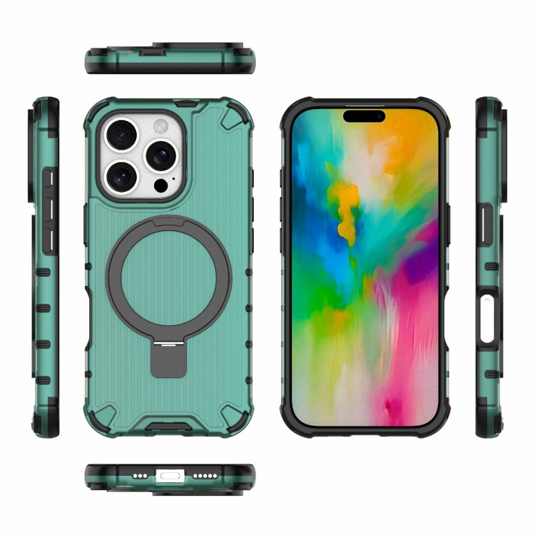 For iPhone 16 Pro Grating Holder Shockproof Phone Case