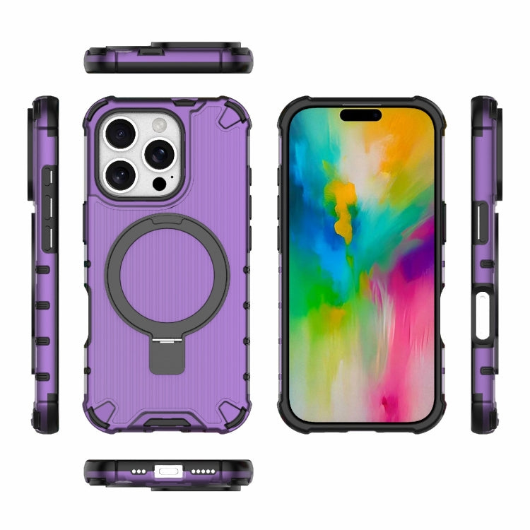 For iPhone 16 Pro Grating Holder Shockproof Phone Case