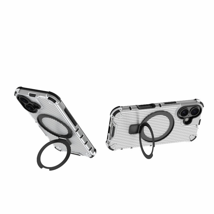 For iPhone 16 Grating Holder Shockproof Phone Case