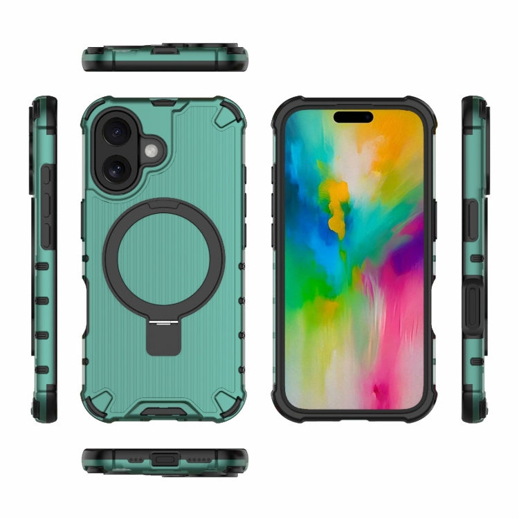 For iPhone 16 Grating Holder Shockproof Phone Case