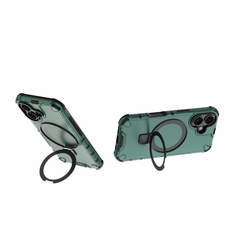 For iPhone 16 Grating Holder Shockproof Phone Case