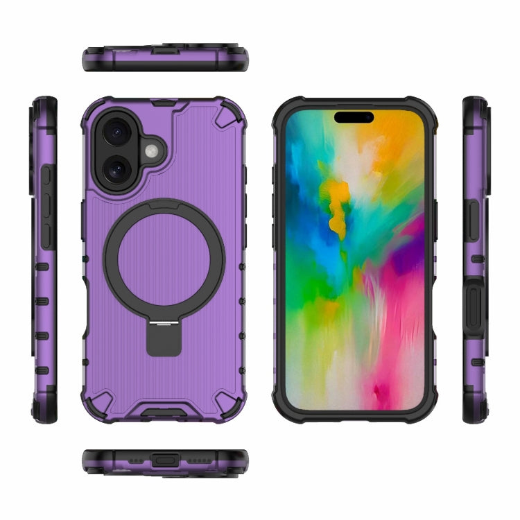 For iPhone 16 Grating Holder Shockproof Phone Case