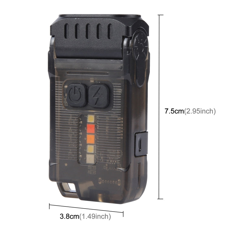 V15 EDC Flashlight Multi-function Work Light - Black