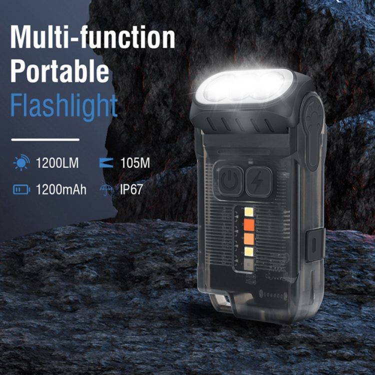 V15 EDC Flashlight Multi-function Work Light - Black