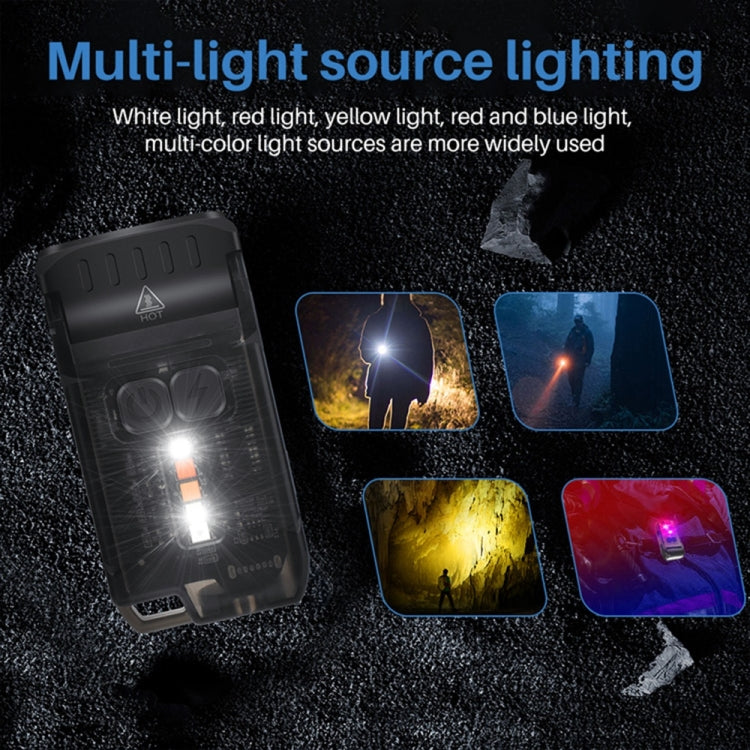 V15 EDC Flashlight Multi-function Work Light - Black