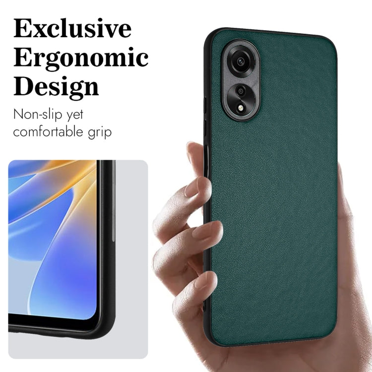 For OPPO A17 Global R20 Leather Pattern Phone Single Case