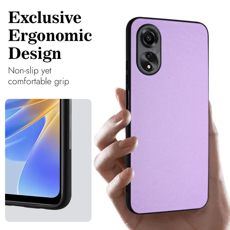 For OPPO A17 Global R20 Leather Pattern Phone Single Case