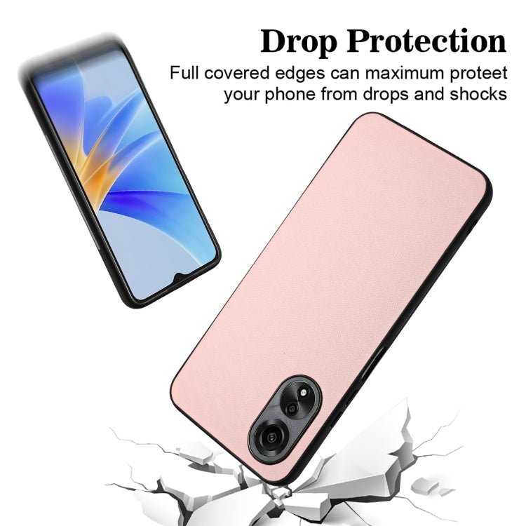 For OPPO A17 Global R20 Leather Pattern Phone Single Case