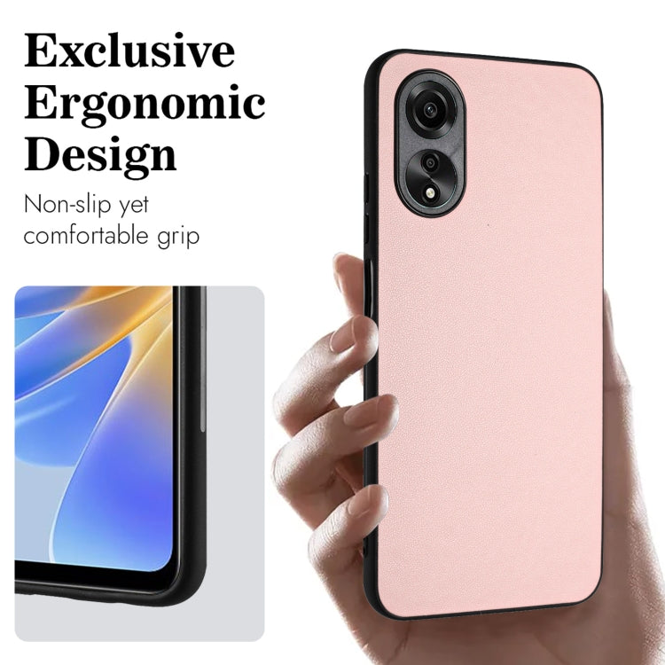 For OPPO A17 Global R20 Leather Pattern Phone Single Case