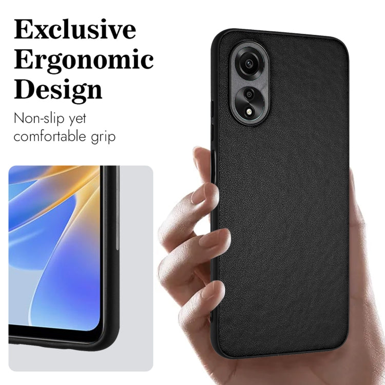 For OPPO A17 Global R20 Leather Pattern Phone Single Case