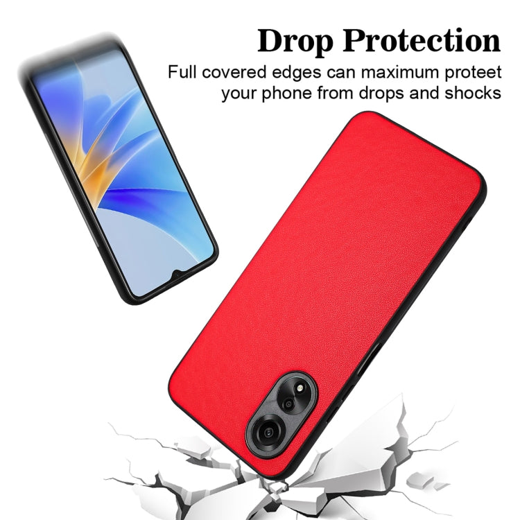 For OPPO A17 Global R20 Leather Pattern Phone Single Case
