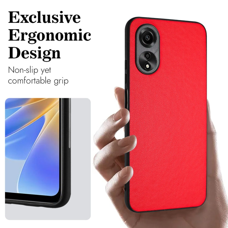 For OPPO A17 Global R20 Leather Pattern Phone Single Case