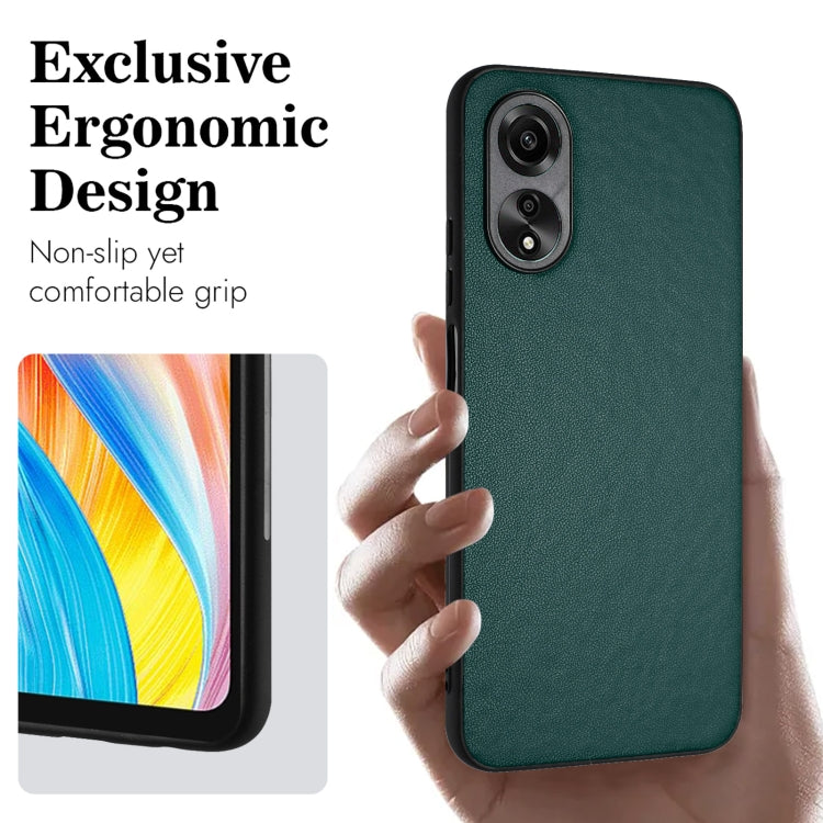 For OPPO A38 4G/A18 4G Global R20 Leather Pattern Phone Single Case