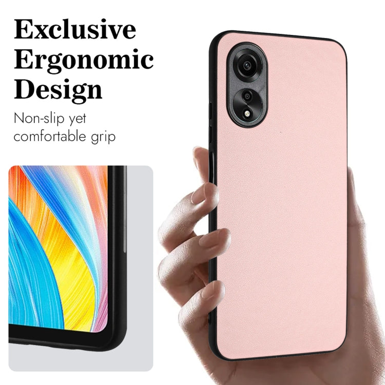 For OPPO A38 4G/A18 4G Global R20 Leather Pattern Phone Single Case